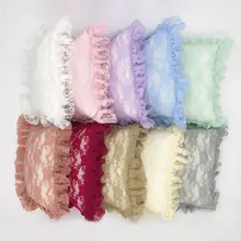 27*22cm Newborn Photography Props pillow baby photoshoot props handmade lace small pillow infant photography accessories