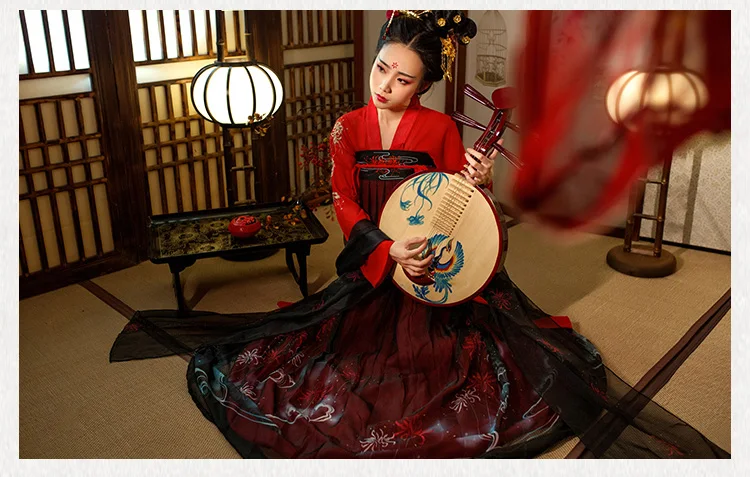 Новое поступление Hanfu Для женщин костюм для китайских танцев традиционная одежда для сцены для певцов Восточный производительность Костюмы народное платье DC1810
