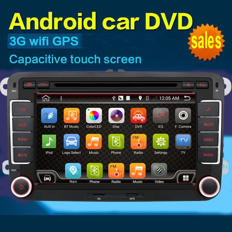 

Android 7.1 VW GOLF V DVD GPS Player with 7inch Capacitive and Multi-touch Screen 3G Wifi BT Radio Stereo