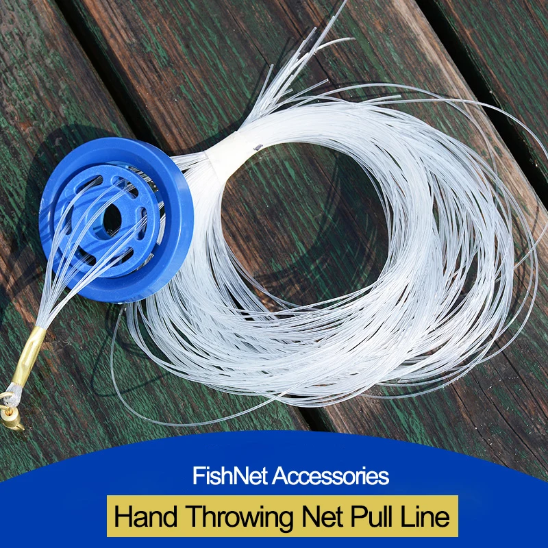 

Lawaia Fish Net Pull Line set American Hand Throwing Net Shrinkable Lines Splitter Transparent net line Fishing Gear Accessories