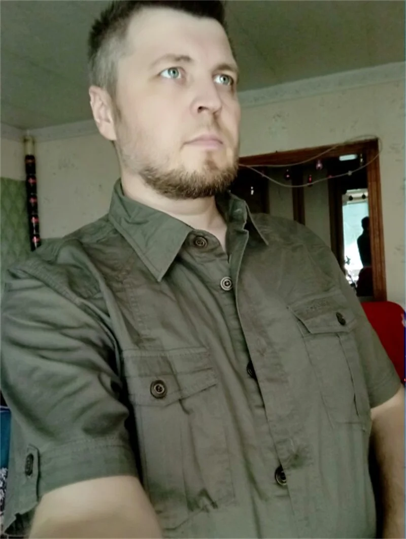 Billig Jeep Einfarbig Baumwolle Herren Shirts Kurzarm drehen unten Kragen Armee Grün Khaki Männer Tops Casual Männlichen Camisas hemd XXXL 2018