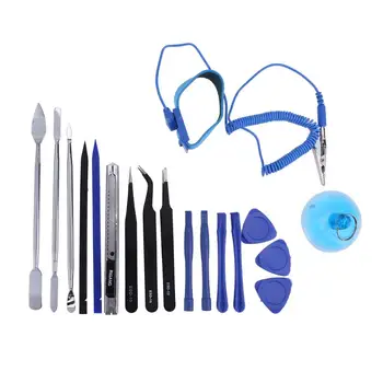 

19in1 Hand Tool Mobile Phone Repair Tool Kit Metal Pry Bar Smartphone Screen Disassemble Tools for PC Anti-static Tweezers