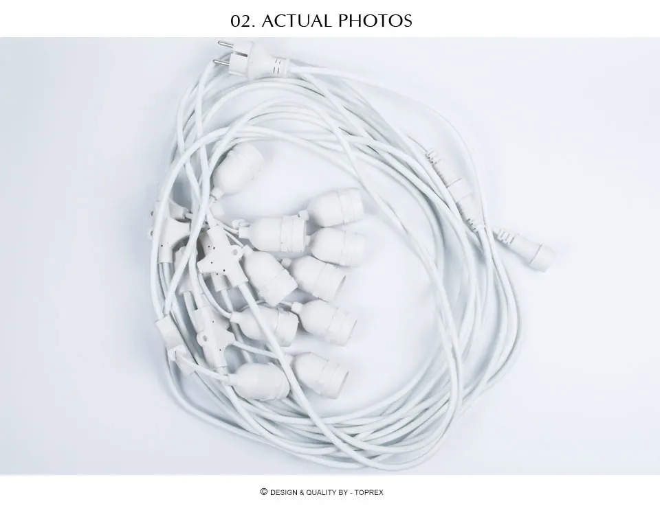 Luzes do Partido Cinto de Iluminação da Decoração do Natal ao ar Livre à Prova Plugue da ue Caindo Branco Festoon Decoração d' Água 10 m - 32.8ft E27 4 High Quality Luzes e Iluminação