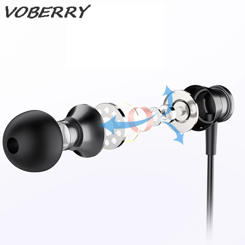 Универсальные стерео наушники вкладыши VOBERRY 3 5 мм с микрофоном для наушников Apple