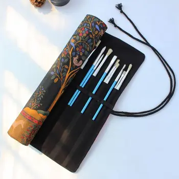 

Free shipping 2018 new design handmade Porous waterproof art storage curtain gouache painting pen brush pen curtain