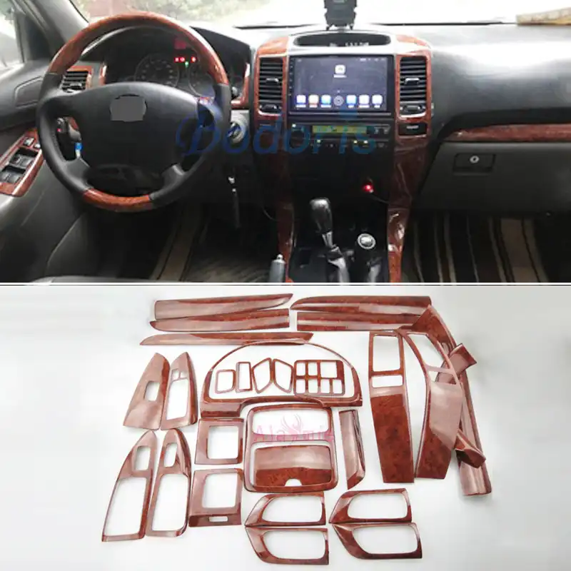 Wooden Interior Cover Trim Decoration For Toyota Land