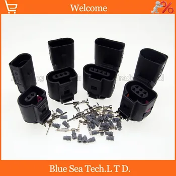 

5 Lots,20 sets 2/3/4/6 Pin male&female 1.5mm Auto Temp sensor plug,deflation valve plug waterproof connector for VW etc.