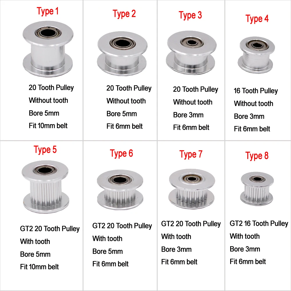 Size : 20T 8mm LiuQ Timing Belt Pulley 16 Teeth 20Teeth Bore 5mm/6.35mm/8mm Timing Alumium Pulley Fit for GT2 10mm Open Timing Belt for 3D Printe Size : 20T 8mm LiuQ Timing Belt Pulley 16 Teeth 20Teeth Bore 5mm/6.35mm/8mm Timing Alumium Pulley Fit for GT2 10mm Open Timing Belt for 3D Printe