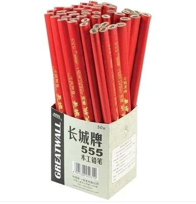 wood black carpenter pencil great wall 555 flat Elliptical pencil