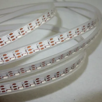 

Side-emitting addressable 90LEDs/m DC5V SK6812-SIDE-4020led pixel strip,waterproof in silicon tube,with 90pixels/M;WHITE PCB