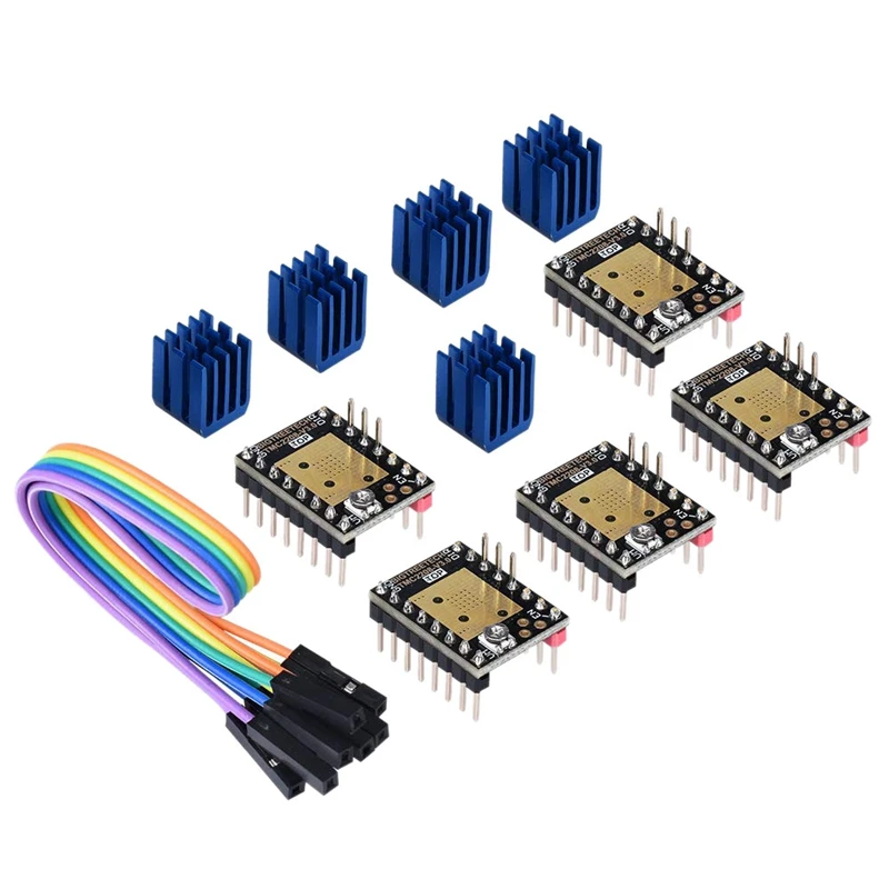 

3D Printer Part Stepstick Mute Tmc2208 V3.0 Stepper Motor Driver With Heatsink For Skr V1.3 Mks Gen L Ramps 1.4/1.5/1.6 3D Pri