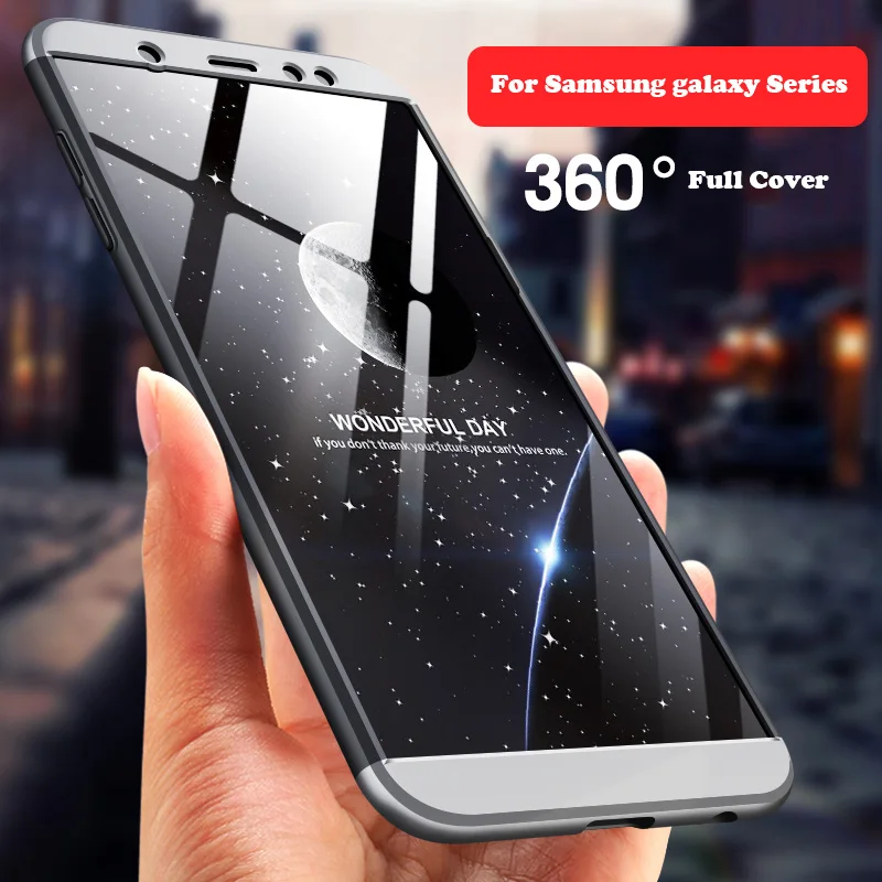 

GKK 360 Phone Case For Samsung galaxy S9 S8 Plus S6 S7 edge Note 9 Note8 J4 J6 A6 2018 A8 Plus J7 Max Duo Full Shockproof Cover