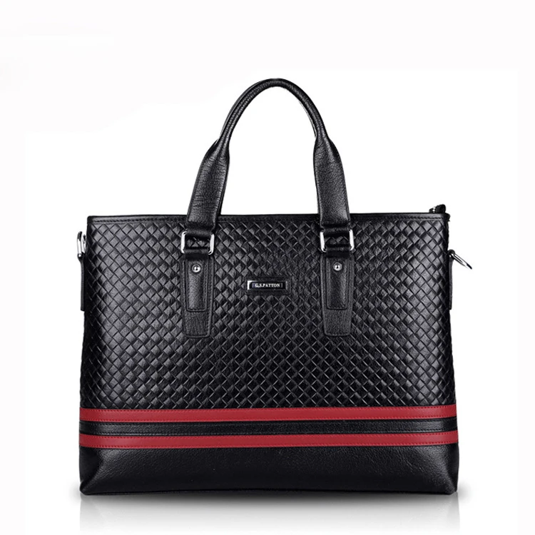 real genuine leather font b briefcases b font men brand luxury Business handbag Fashion Leisure Men