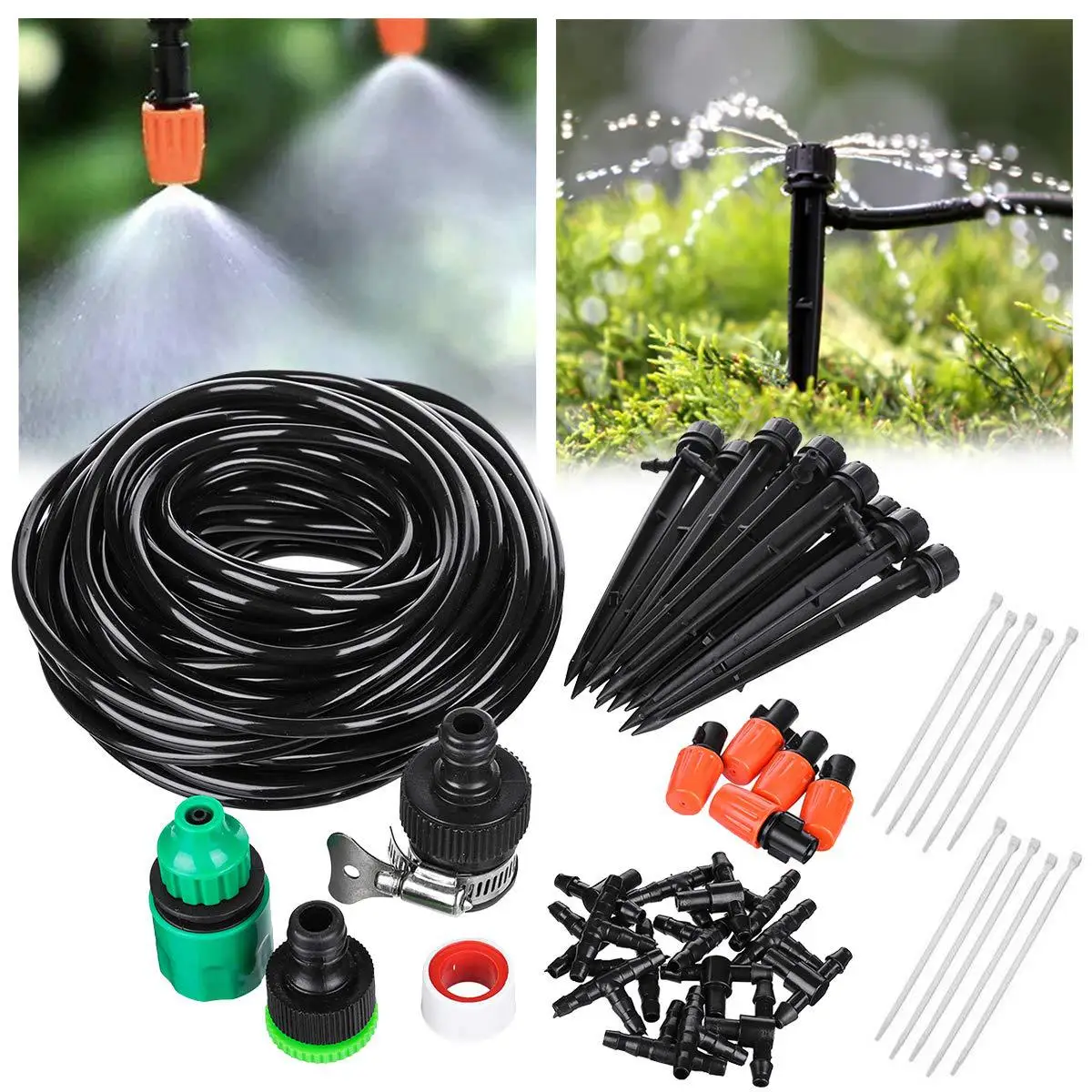 20M DIY Automatic Drip Irrigation System Garden Watering Irrigation Set