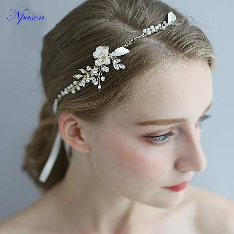 

Fashion hair jewelry pearl tiara Wedding Hair Accessories bride hair ornaments Women Hair Decorate Bridal Headwear HairbandD2310