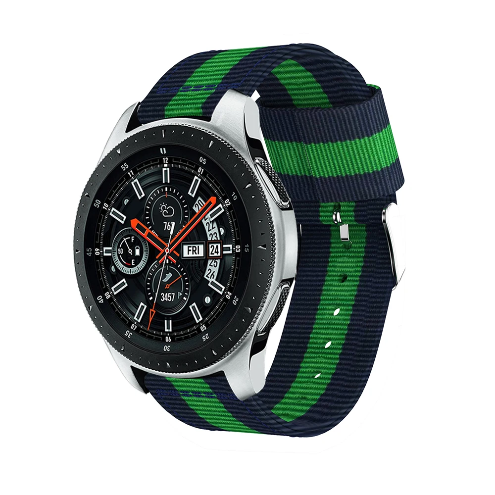 Цветной нейлоновый ремешок для Samsung Gear S3 S2 Band Frontier galaxy Watch 42 мм 46 huami amazfit bip 22 20