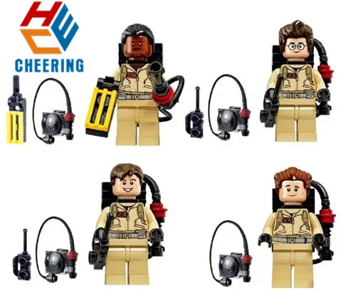 

8Pcs=2Set Super Heroes Space Best Fastic Four Ghostbusters Bricks Building Blocks Nice Action Gift Toys for children XH 108-111