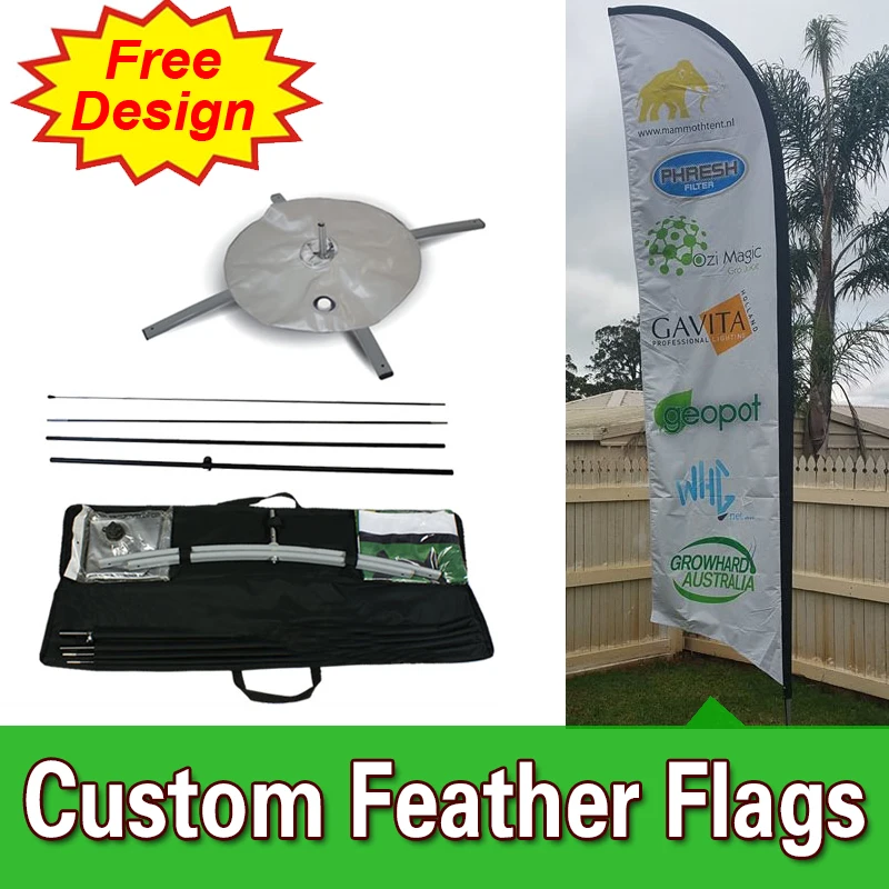 

Single sided Feather Flag Banners with Cross Base, Custom Printing Cheap Flags FREE Shipping FREE Design flutter flags