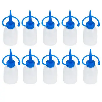 

10Pcs 30ml Straight Pointy Nozzle Plastic Oil Measuring Bottles for Laboratory