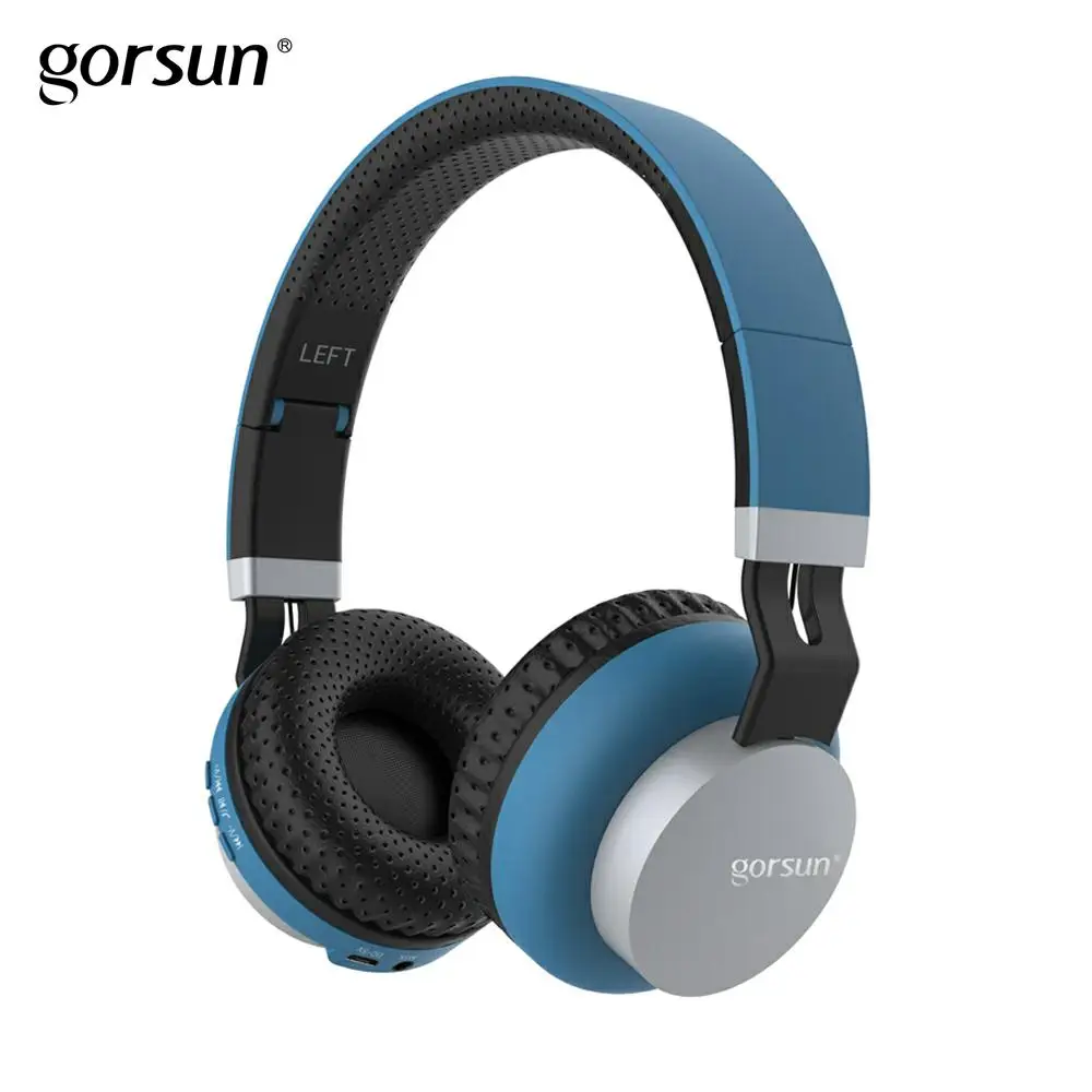 Bluetooth беспроводные наушники Gorsun E89 на ухо Легкие стерео спортивные складные наушники Встроенный микрофон для Iphone Xiaomi - Цвет: blue