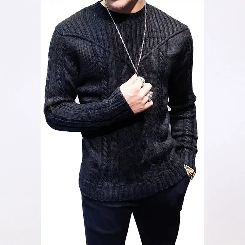 

Autumn Winter Men Sweater Casual Pullovers Knitted Sweaters Men Clothes Fashion Sweaters for Men