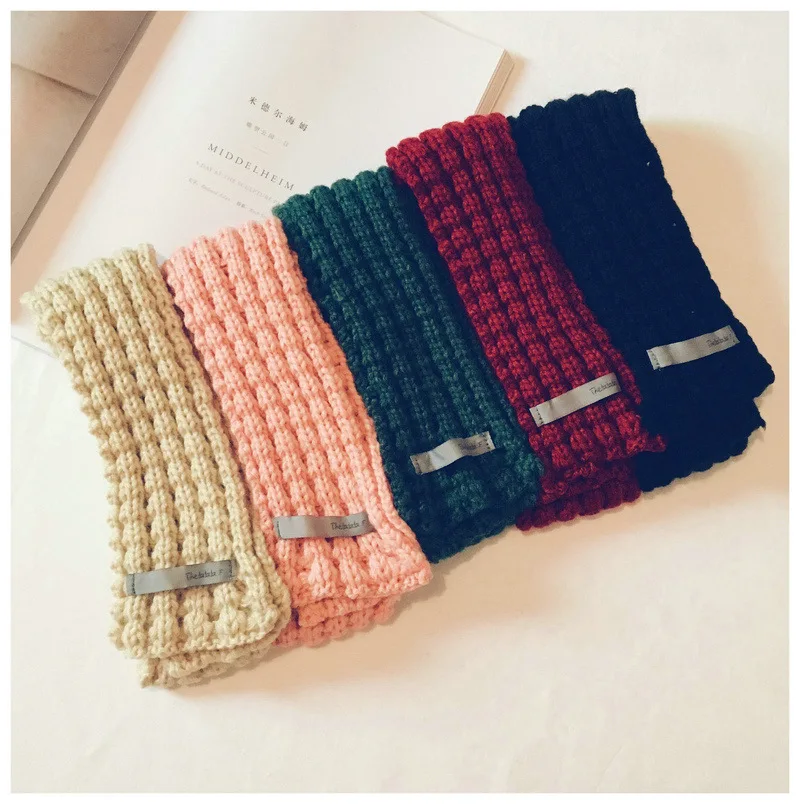 2018 Autumn And Winter New Boys And Girls Knit Scarf Children Wild Korean Version Of The Solid Color Wool Baby Scarf GCG77  (15)