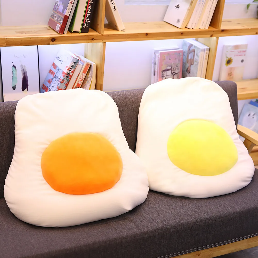 creative egg plush pillow stuffed food lomelette plush toy yolk throw pillow cushion kids toys home sofa decor plush toys