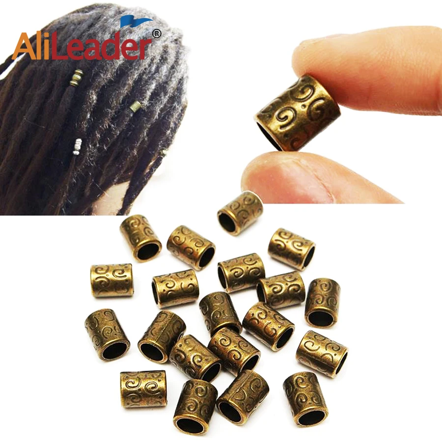 10/20pcs медные трубки микро кольца волосы коса Dread Dreadlock бусины Зажимная манжета кольцо трубки для плетения Эластичные аксессуары для волос