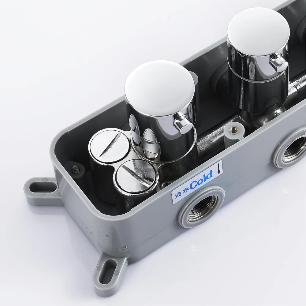 Shower Valve Mixer With Embedded box In Wall Concealed Brass Shower Control Switch Thermostatic Controller Water Flow Valves Shower Valve Mixer With Embedded box In Wall Concealed Brass Shower Control Switch Thermostatic Controller Water Flow Valves