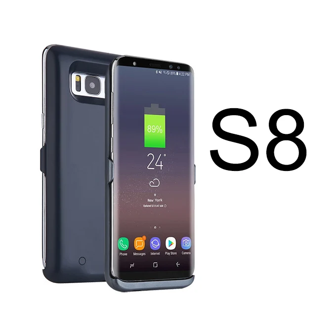 Новинка 5000 мАч запасной внешний аккумулятор чехол для samsung S8 S8 plus s8+ запасной Внешний Аккумулятор Чехол для зарядного устройства - Цвет: black s8