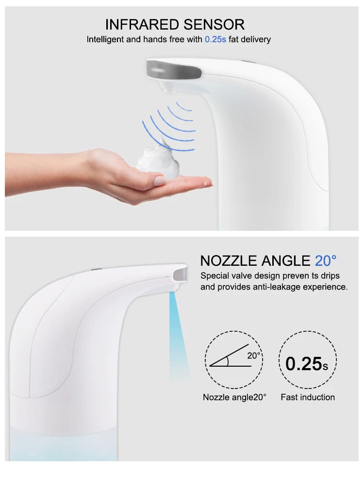 Автоматический Дозатор Мыла Бесконтактный умный инфракрасный датчик движения насос пенообразователь дезинфицирующее средство для кухни и ванной комнаты с емкостью 350 мл