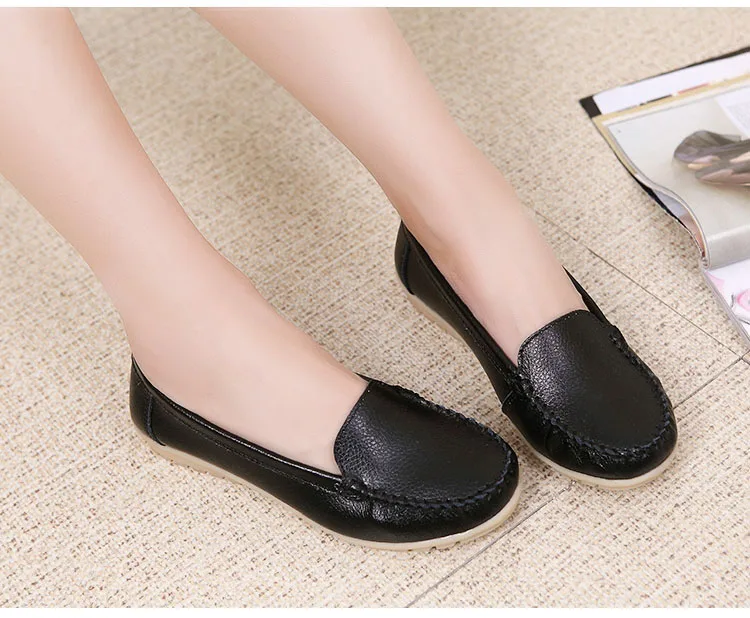 AH 168-New Arrival Cow Leather Women Loafers-29