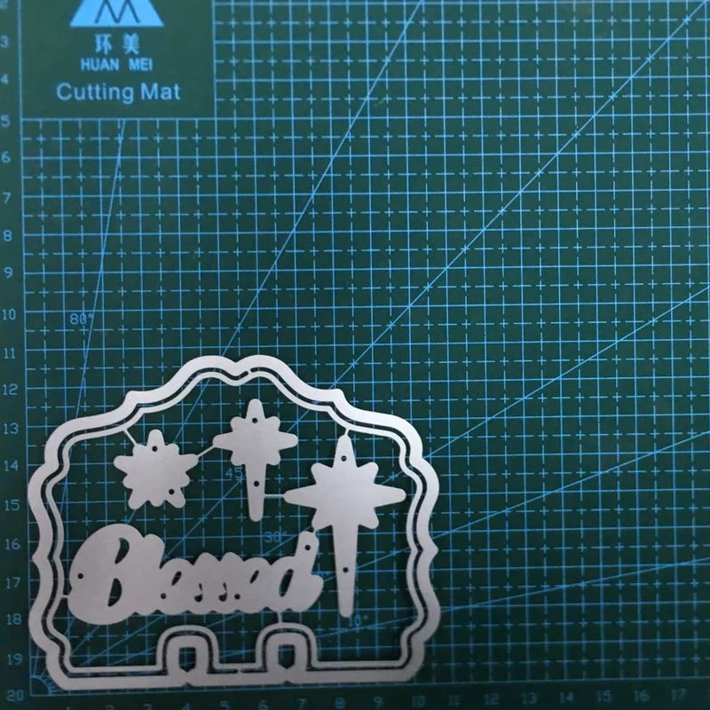 Memorydex Card Blessed металлический прорезной трафарет для окраски для скрапбукинга альбом фото бумажные карты ремесла ручной работы высечки