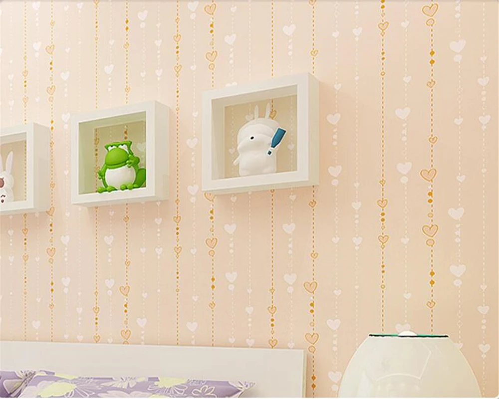 Beibehang Modern wallpaper child room stars pink, red, purple cute cartoon children bedroom warm wallpaper roll papel de parede