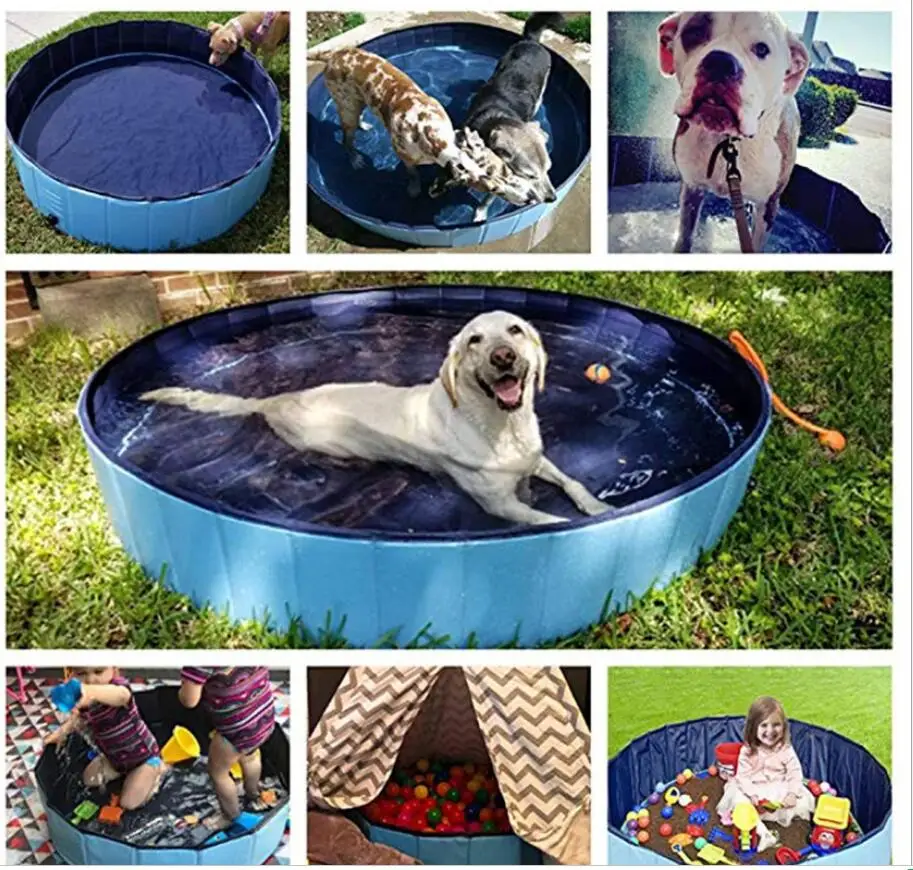 

PVC Foldable Pet Dog Cat Swimming Pool PVC Washing Pond Dog Tub Bed Large Small Dog Swimming House Bed Summer Pool