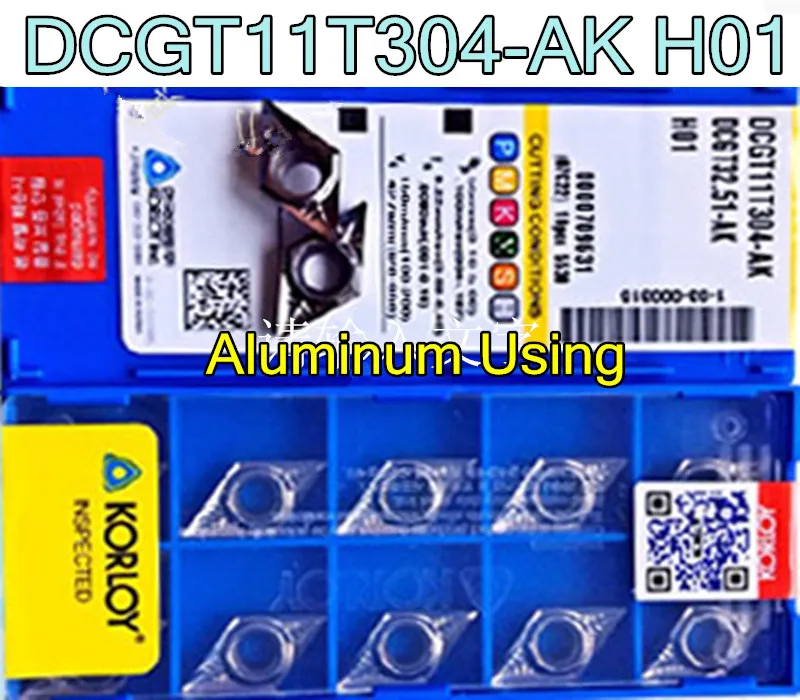 DCGT11T304 AK H01 10pcs/set KORLOY CNC Aluminum Using Carbide insert