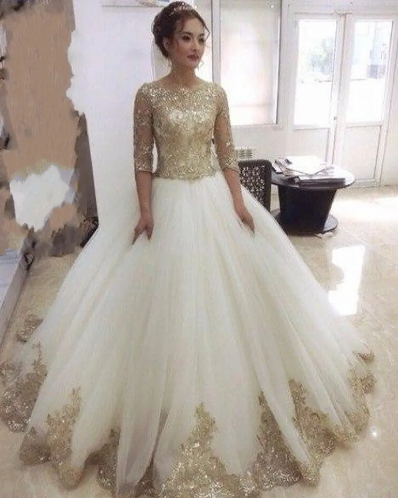 golden gown for bride