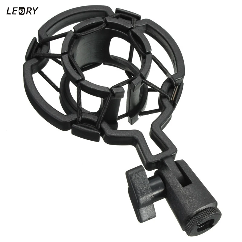 

LEORY Universal Plastic Mic Studio Microphone Mic Shock Mount Holder Microphone Mic Stand For Large Diaphram Condenser Mic Clip