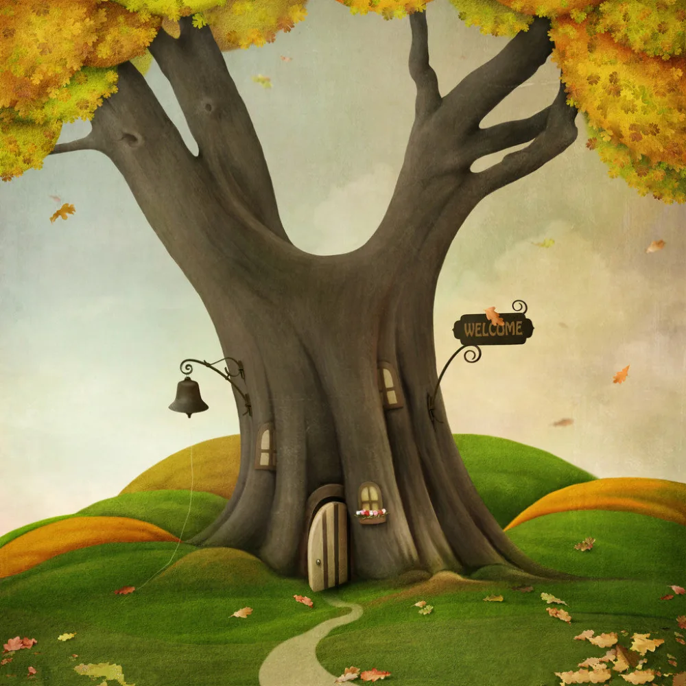 

Vinyl Custom Photography Backdrops Prop Digital Printed Fairy tale theme Photo Studio Background NTHU-425