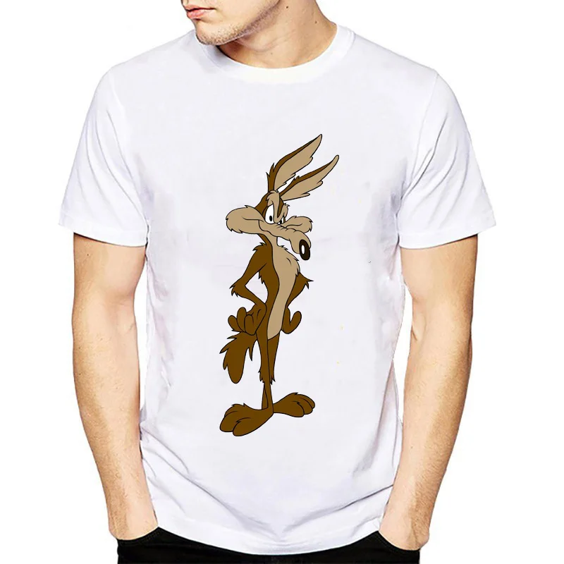 Wiley Coyote футболка для мужчин Looney Tunes Road Runner с надписью Забавный мультфильм мужские