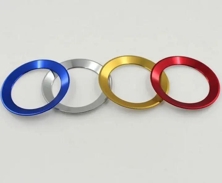 

car styling For skoda Superb Octavia Fabia Spaceback Rapid Yeti steering wheel ring metal sequins modified decorative stickers