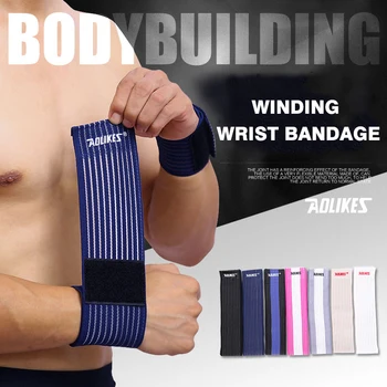 1Pc 40Cm Sport Mannen Vrouwen Fitness Gewichtheffen Polsband Bracer Pols Bandage Training Gezamenlijke Band Riem Gym Enkel Wrap protector