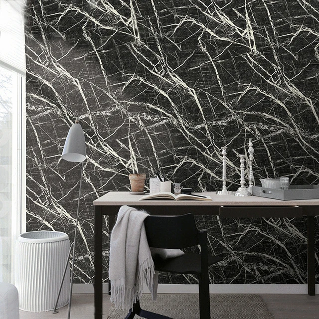 Imitatie Marmeren Steen Patroon PVC Waterdicht Behang Wandbekleding ... Imitatie Marmeren Steen Patroon PVC Waterdicht Behang Wandbekleding ...