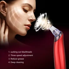 Электрический маска для лица вакуумный отсос для угрей Удалить машина с 5 зонды удалить омертвевшие чешуйки кожи Профессиональный Инструменты для ухода за лицом