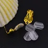 SEA MEW 50 PCS 8.2*10.2mm White Transparent Silicone Ear Clip Pad Anti-pain Pad DIY Jewelry Findings ► Photo 3/6