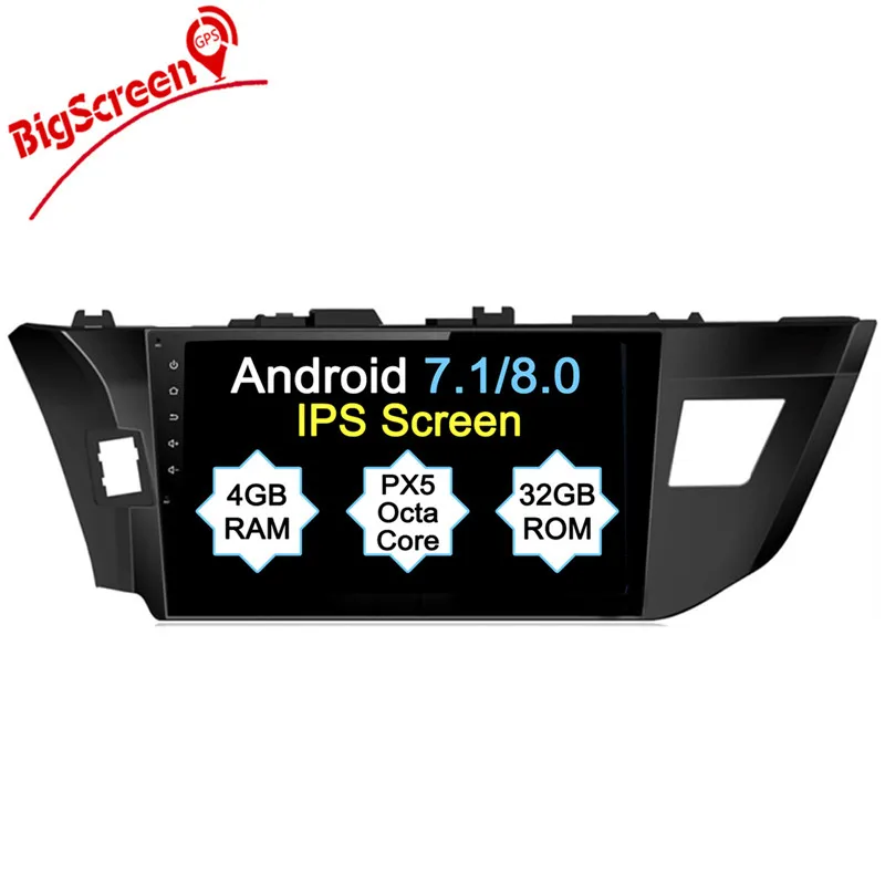 Excellent 10.2 Inch the Newest Android 8.0 7. 1 Car No DVD Player GPS Navigation For Toyota Corolla 2014-2016 Stereo Headunit WIFI Setnav 1