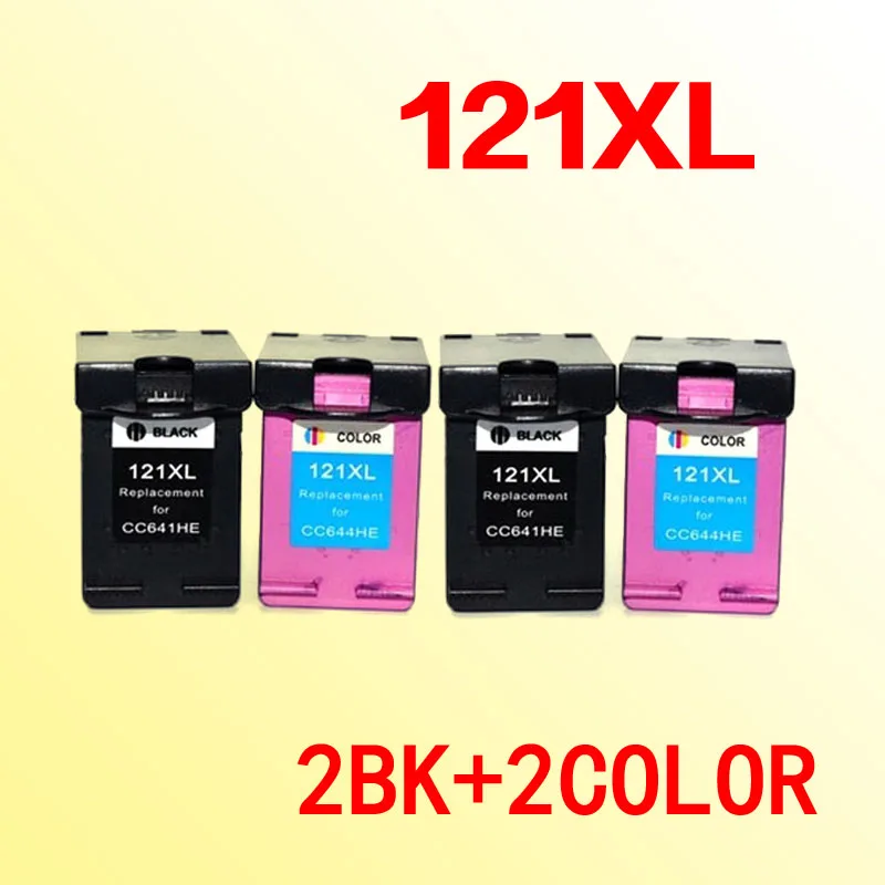 Чернильный картридж hp121 совместимый с 121 121xl Deskjet F4283 F2423 F2483 F2493 F4213 F4275 F4583 4 шт. |
