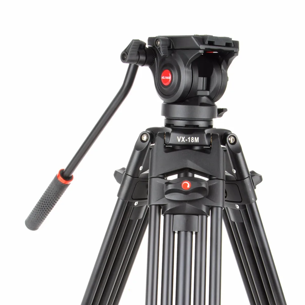 Viltrox VX-18M 74 дюймов Профессиональный Портативный Алюминий видеокамера Камера штатив+ Подвижная Штативная головка horsehoe для фото и видео камеры Максимальная нагрузка 10 кг