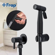 Toilet-Sprayer Faucet Shower-Tap Bathroom-Accessories Bidet Wall-Mount Frap Black Y50057