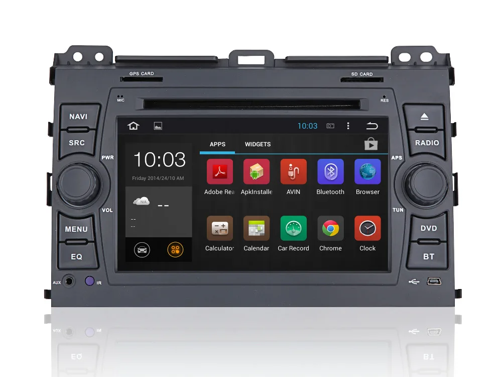 Cheap Android 8.1 Quad core 2G RAM Car DVD Player for Toyota Land Cruiser Prado 2004-2009 Car GPS Navigation system Radio BT Stereo 1